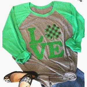 😳BUY 1,GET 2 FREE😳 Love Clover Graphics Womens Shamrock
